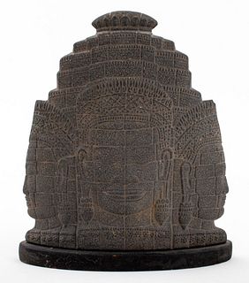 Cambodian Angkor Style Stone Carving of Brahma