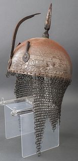 Persian Steel Helmet or Kulah-Khud, 19th C.