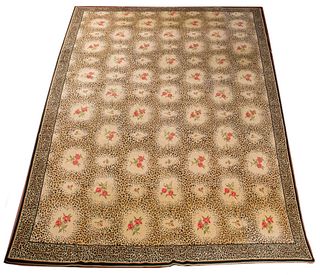 Stark "Leopard Rose 2" Needlepoint Style Carpet