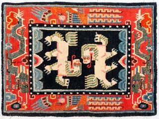 Tibetan Dragon Rug, 28" x 21"