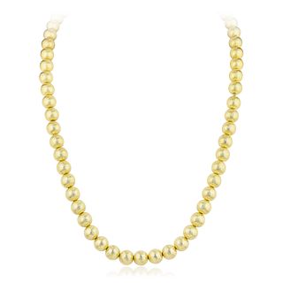 Gold Bead Long Necklace