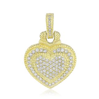Judith Ripka Diamond Heart Pendant