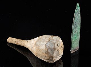 Exhibited / Published Egyptian Sculptor's Tools - Mallet + Chisel