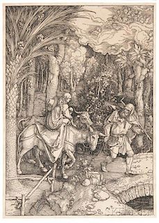 Albrecht Dürer (German, 1471-1528)      The Flight into Egypt