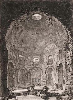Giovanni Battista Piranesi (Italian, 1720-1778)      Veduta interna del Tempio della Tosse