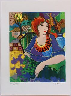Patricia Govezensky- Original Serigraph on Paper "Sitting Pretty"