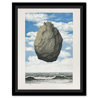 Rene Magritte 1898-1967 (After), "Le Chateau des Pyrenees (The Castle of the Pyrenees)" Framed Limited Edition Lithograph, Estate Signed and Numbered 