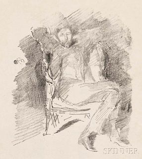 James Abbott McNeill Whistler (American, 1834-1903)      Firelight: Joseph Pennell, No. 1