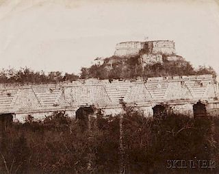 Attributed to Claude-Joseph Désiré Charnay (French, 1828-1915)      Palais des Nonnes, Uxmal, Mexico