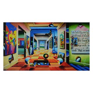 Ferjo, "A Room of Genius" Limited Edition on Canvas, Numbered and Signed with Letter of Authenticity.