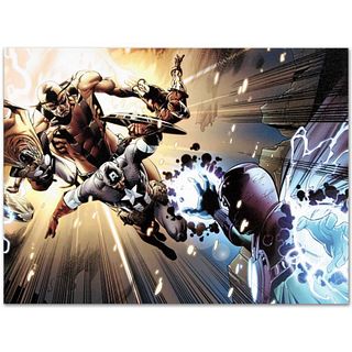 Marvel Comics "Captain America: Man Out Of Time #5" Numbered Limited Edition Giclee on Canvas by Bryan Hitch with COA.