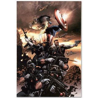 Marvel Comics "Captain America N9" Numbered Limited Edition Giclee on Canvas by Steve Epting with COA.