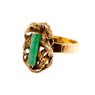 Jade, 14k Yellow Gold Ring