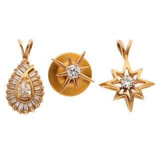 Collection of Diamond, 14k Yellow Gold Jewelry Items