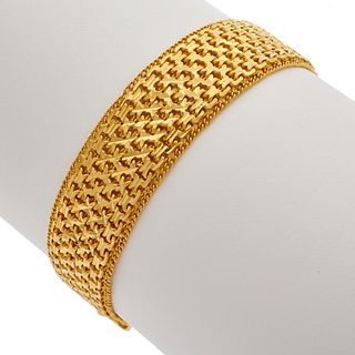 23K Yellow Gold Mesh Link Bracelet