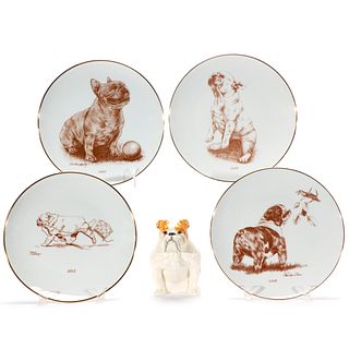 Laurelwood Bahama Porcelain Bulldog Cabinet Plates