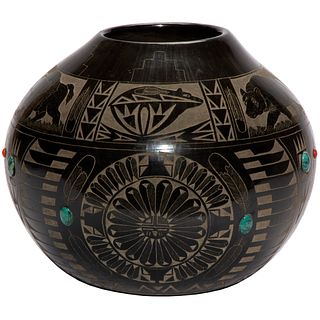 Norman Red Star (Lakota Sioux b.1955) Ceramic Jar