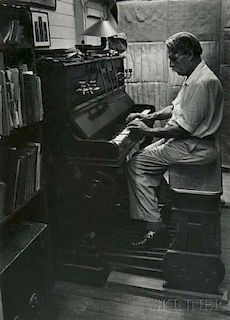 W. Eugene Smith (American, 1918-1978)      Dr. Albert Schweitzer Playing an Organ