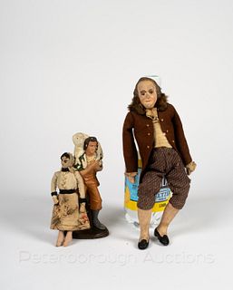 Antique Benjamin Franklin Doll and Two Others