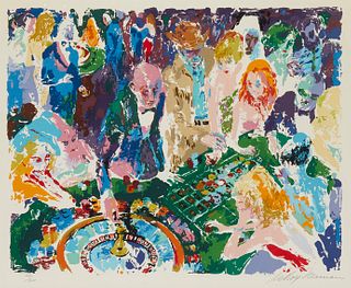 LeRoy Neiman (1921-2012), "Casino," 1972, Screenprint in colors on paper, Image: 21" H x 25.625" W; Sight: 23" H x 27.375" W