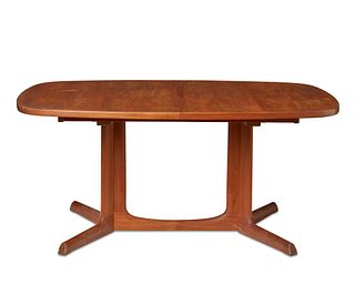 Ole Hald (active 20th century), A teak wood dining table, circa 1960s, 29" H x 64" W x 41" D; extended: 102.5" W