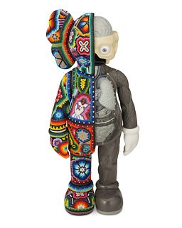 Rick Wolfryd (b. 1953), "After KAWS Dissected Man," 2022, Photopolymer resin and beads, 14.5" H x 6.25" W x 3.25" D