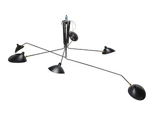 A Serge Mouille-style ceiling lamp