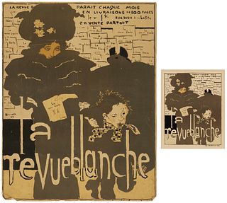 After Pierre Bonnard (1867-1947), "La Revue Blanche," 1894; and "La Review Blanche" from "Les Maitres de l'Affiche," Each lithograph in colors on wove