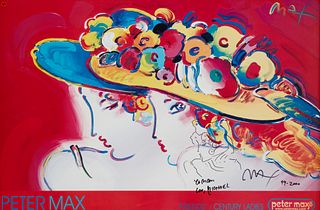 Peter Max (b. 1937), "Peter Max: 'Friends'/Century Ladies," 1999-2000, Offset lithograph in colors on paper, Sight: 23.5" H x 35.625" W