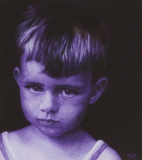 Richard Wyatt Jr. (b. 1955), "Young Robert Kennedy," 2006, acrylic on canvas laid to board, 12" H x 10.75" W