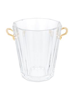 A Baccarat crystal wine bucket