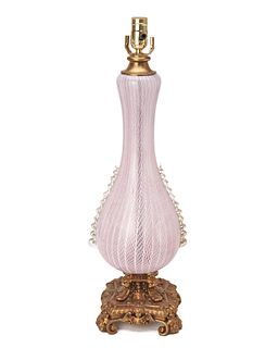 An Italian Murano glass table lamp