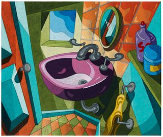 Jeffery Downs (20th Century), "A Touch of Kohler," 1999, Oil on canvas, 30" H x 36" W