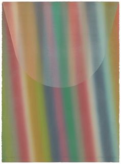 Jurgen Strunck (b. 1943), "Ogunor V," 1970, Relief print in colors on paper, Image/Sheet: 22.25" H x 30" W