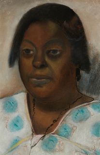 William Jacobs (1897-1973), Portrait of a woman, 1933, Pastel on paper, Sight: 17.25" H x 11.375" W