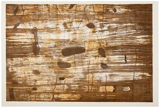 Irma Palacios (1943-1993), "Reflejos," Lithograph in colors on wove paper, Image: 34.25" H x 44.75" W; Sheet: 37" H x 48" W