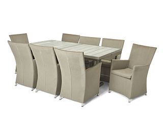 A Les Jardins outdoor dining set with 8 chairs