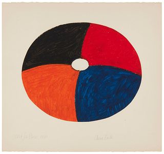 Cherie Raciti (b. 1942), "Study for Pride," 1980, Acrylic on paper, Image: 15.875" H x 18.375" W; Sheet: 22.375" H x 24.375" W