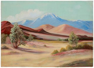 Ralph Holmes (1876-1963), San Jacinto, Oil on canvas board, 14" H x 19.75" W