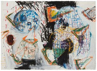 John Santoro (b. 1963), Abstract, Pastel on paper, Image/Sheet: 22.5" H x 30.625" W