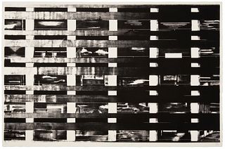 Jose Castro Lenero (b. 1953), "Solanis," Lithograph on thick wove paper, Image: 35.5" H x 48" W; Sheet: 37.5" H x 49.25" W