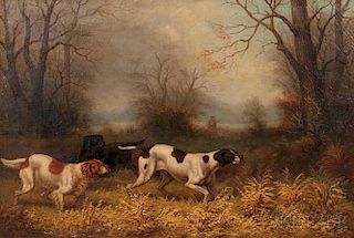 James G. Hill (American, 1841-1913)      Hunting Dogs