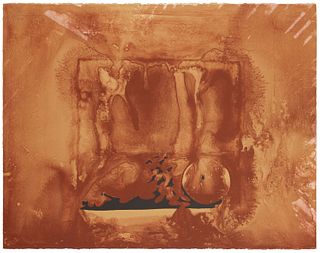 Matsumi Kanemitsu (1922-1992), Untitled, 1978, Lithograph in colors on tan paper, watermark Arches, Image/Sheet: 22.5" H x 29" W