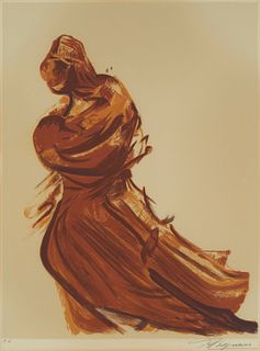 David Alfaro Siqueiros (1896-1974), Maternidad or Mujer con Nino, Lithograph in colors on paper, Image: 26" H x 20" W