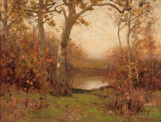 Bruce Crane (American, 1857-1937)      Pond in Autumn