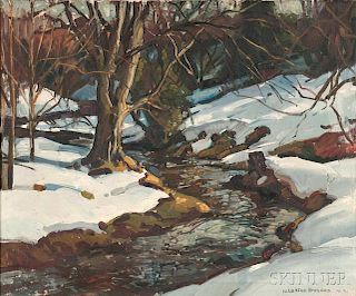 William Lester Stevens (American, 1888-1969)      Winter Stream