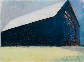 Wolf Kahn (German/American, b. 1927)      Blue Barn