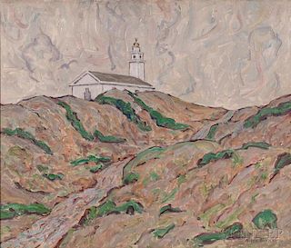 Allen Tucker (American, 1866-1939)      Church on the Dunes