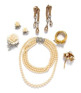 A Group of Mixed Vintage Costume Designer Jewelry