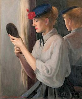 Margaret Fitzhugh Browne (American, 1884-1972)      Studying Her Reflection